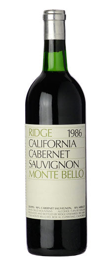 Ridge Monte Bello 1986 750ml - 1