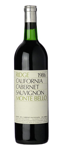 Ridge Monte Bello 1986 750ml - 1