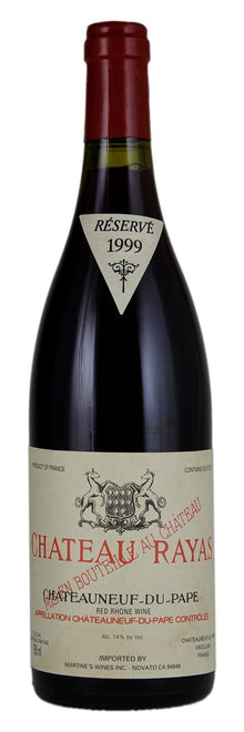 Chateau Rayas Chateauneuf du Pape Reserve 1999 750ml [Wine Stained Label] - 1