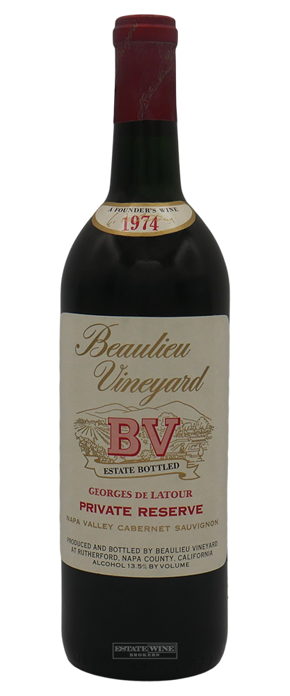 Beaulieu Vineyard Cabernet Sauvignon Georges De Latour Private Reserve Napa Valley 1974 750ml - 1