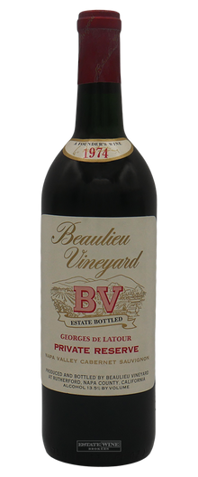 Beaulieu Vineyard Cabernet Sauvignon Georges De Latour Private Reserve Napa Valley 1974 750ml - 1