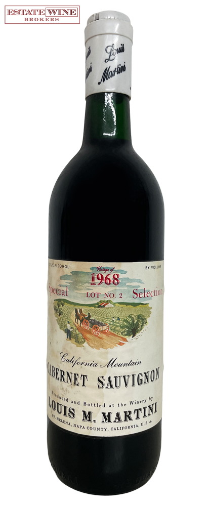Louis M. Martini Cabernet Sauvignon California Mountain Special Selection Lot No.2 1968 750ml - 2