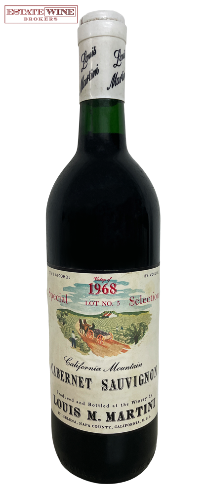 Louis M. Martini Cabernet Sauvignon California Mountain Special Selection Lot No.5 1968 750ml - 2