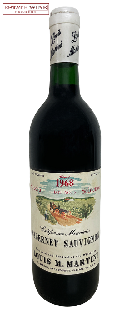 Louis M. Martini Cabernet Sauvignon California Mountain Special Selection Lot No.5 1968 750ml - 2