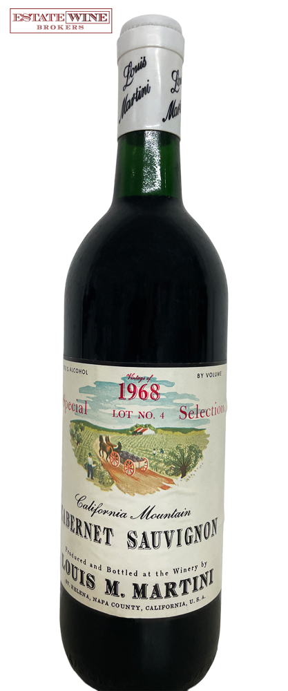Louis M. Martini Cabernet Sauvignon California Mountain Special Selection Lot No.4 1968 750ml - 2