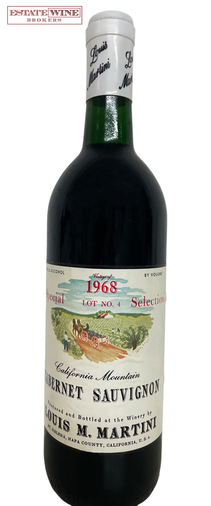 Louis M. Martini Cabernet Sauvignon California Mountain Special Selection Lot No.4 1968 750ml - 2
