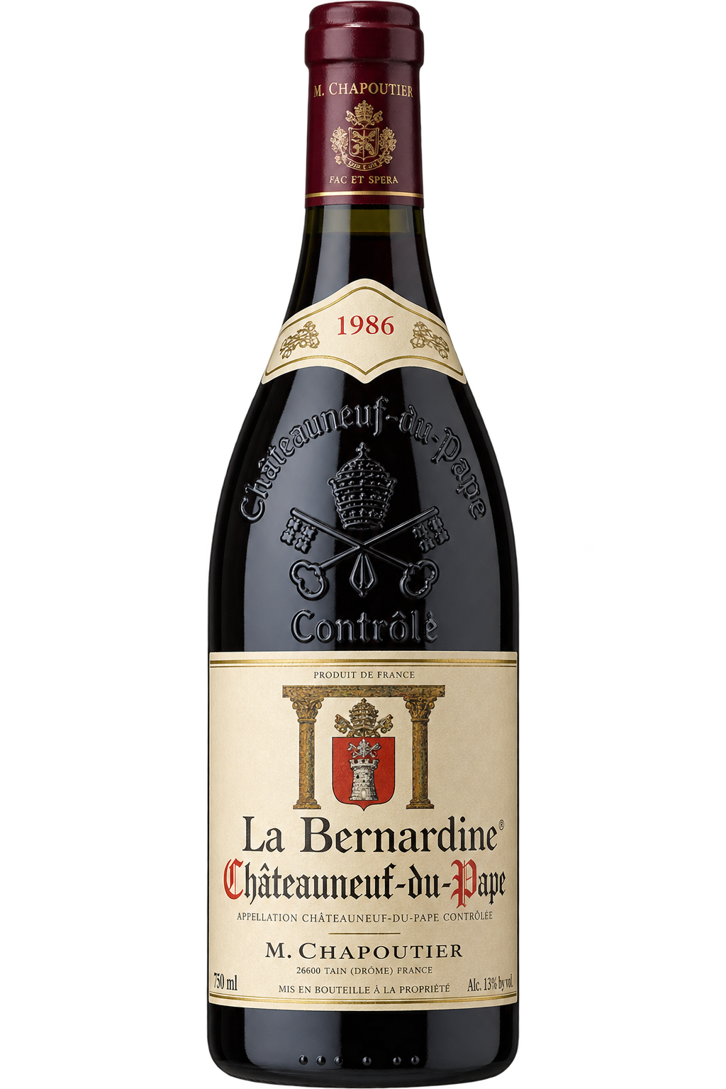M. Chapoutier Chateauneuf du Pape La Bernadine 1986 750ml