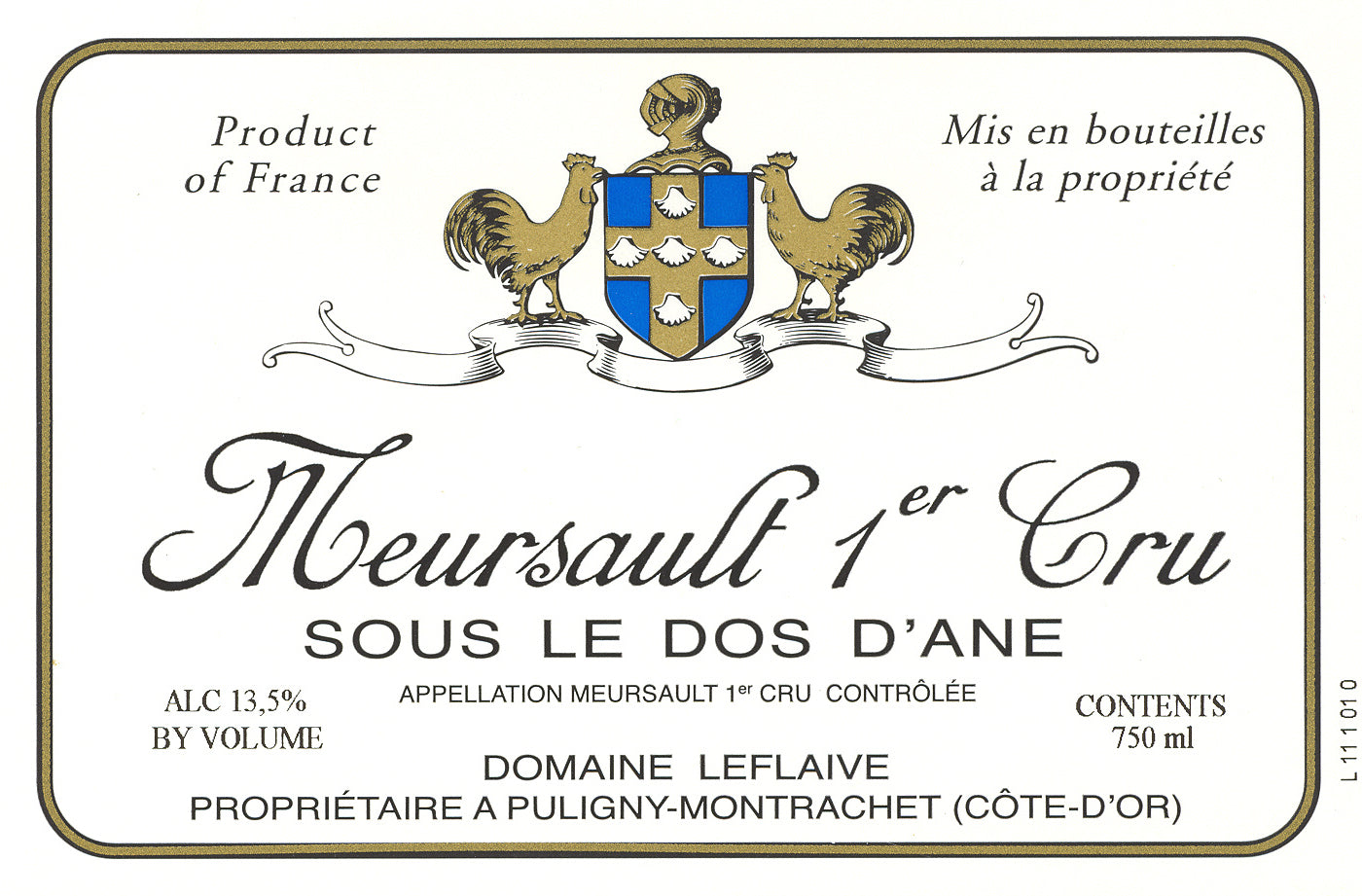 Domaine Leflaive Meursault Sous le Dos d'Ane 1er Cru 2019 750ml - 1