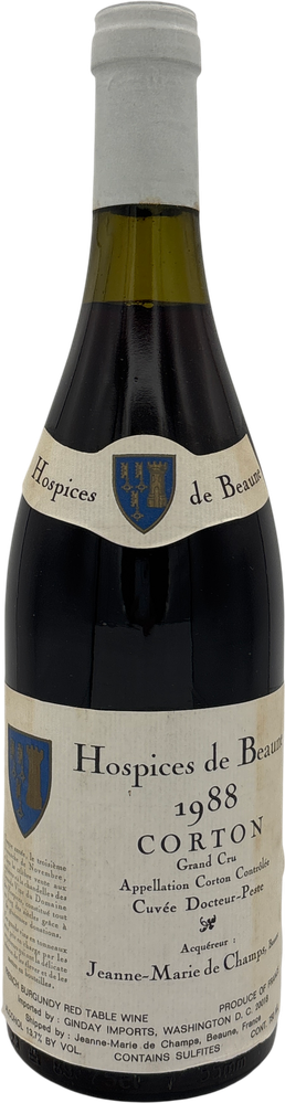 Hospices de Beaune Corton Grand Cru JM de Champs Cuvee Docteur Peste 1988 750ml