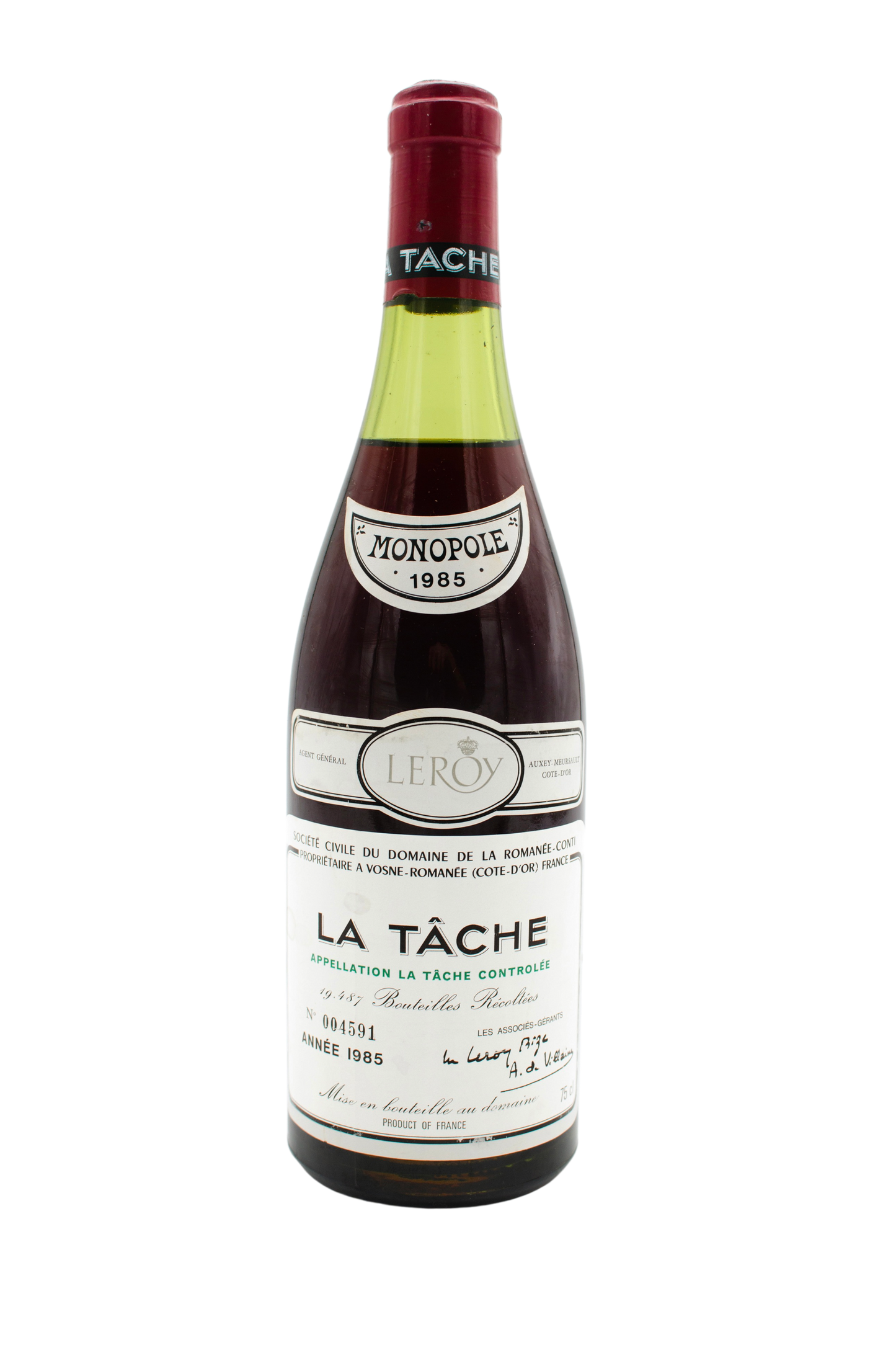 Domaine de la Romanee-Conti La Tache Grand Cru [4.1 cm Fill] 1985 750ml - 1