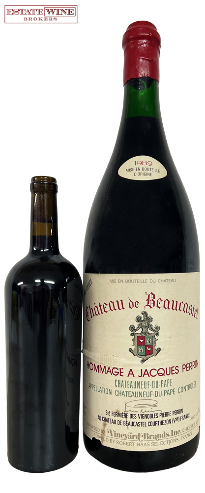 Chateau de Beaucastel Chateauneuf du Pape Hommage a Jacques Perrin 1989 3000ml [Scuffed Label, Slight Past  Seepage] - 1
