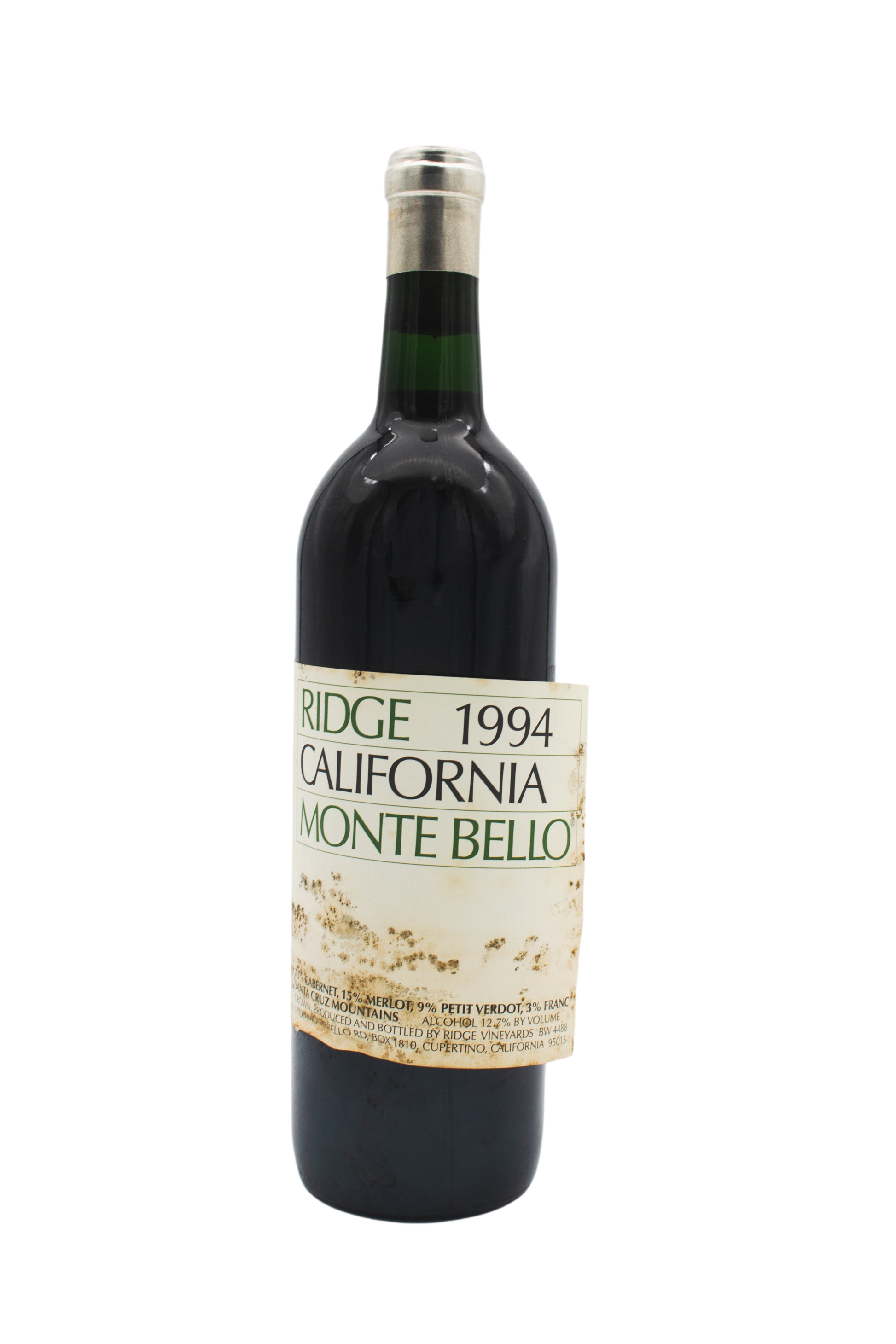 Ridge Monte Bello 1994 750ml[Soiled Label] - 1