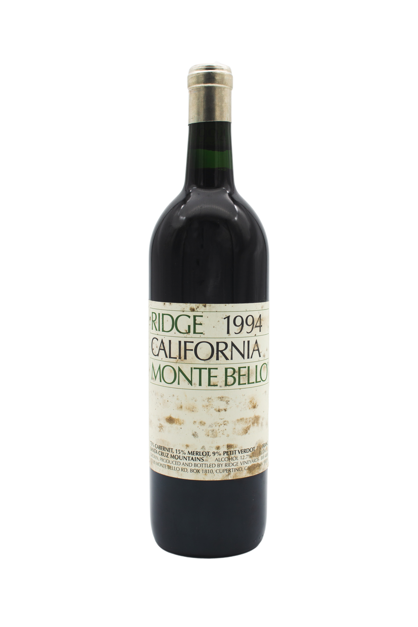 Ridge Monte Bello 1994 750ml[Soiled Label] - 2