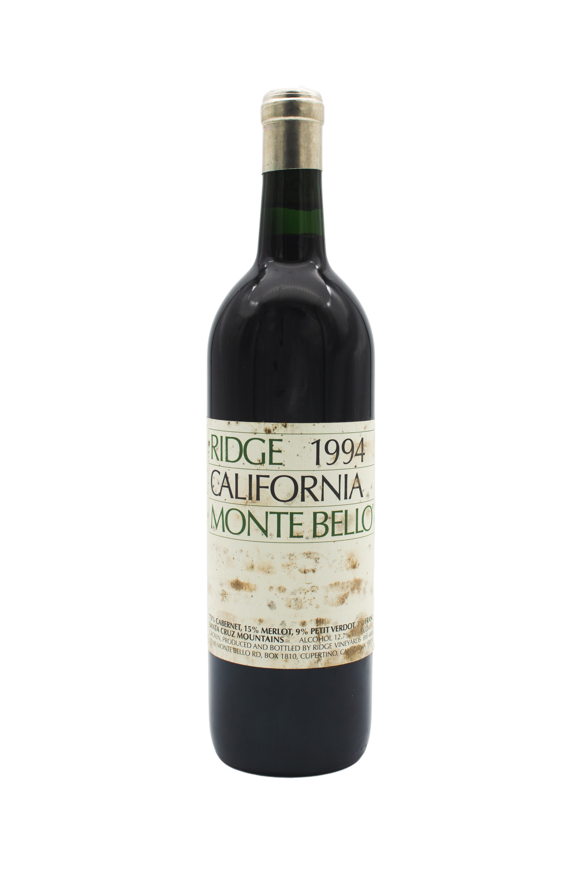 Ridge Monte Bello 1994 750ml[Soiled Label] - 2