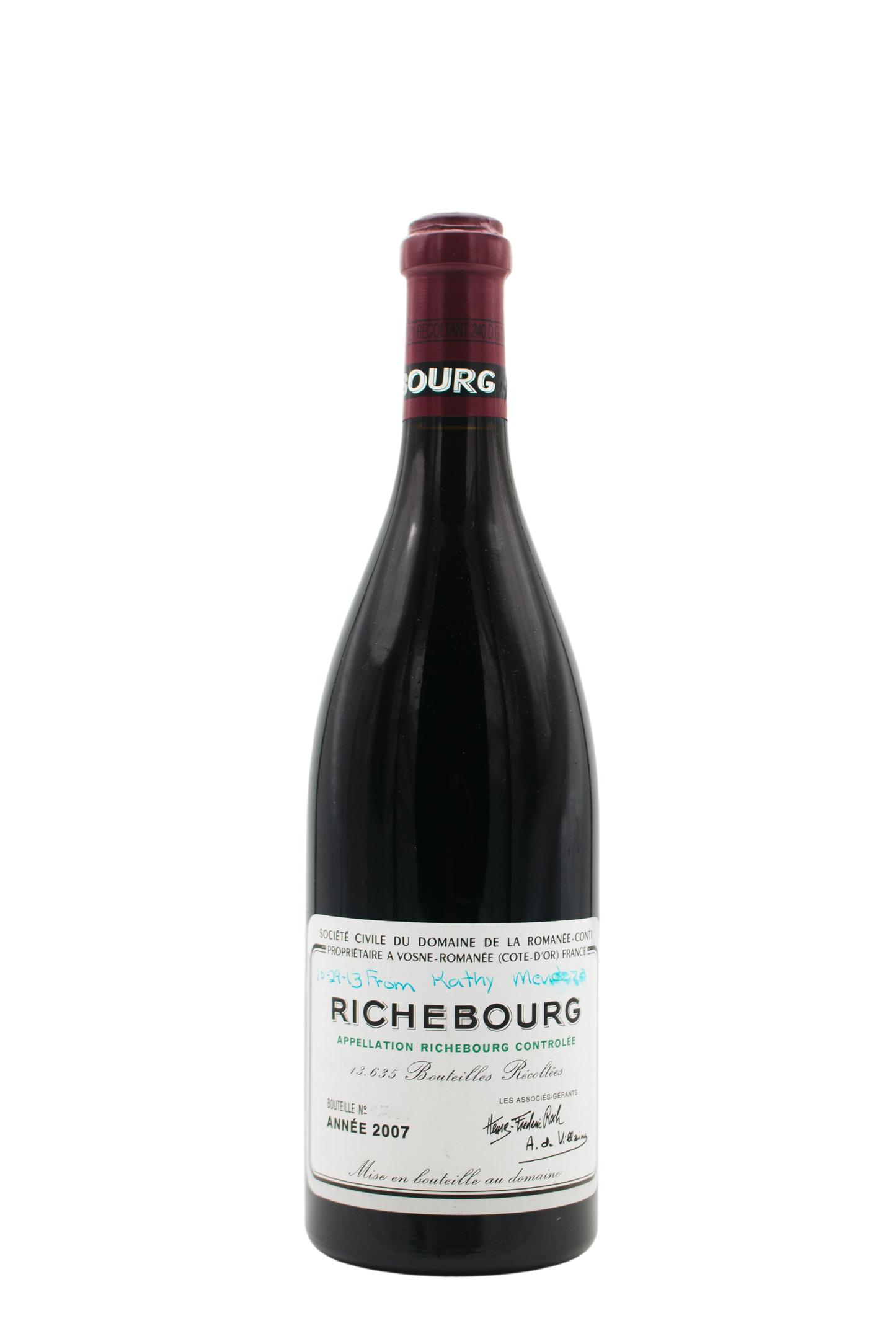 Domaine de la Romanee-Conti Richebourg Grand Cru [Writing on Label] 2007 750ml - 1