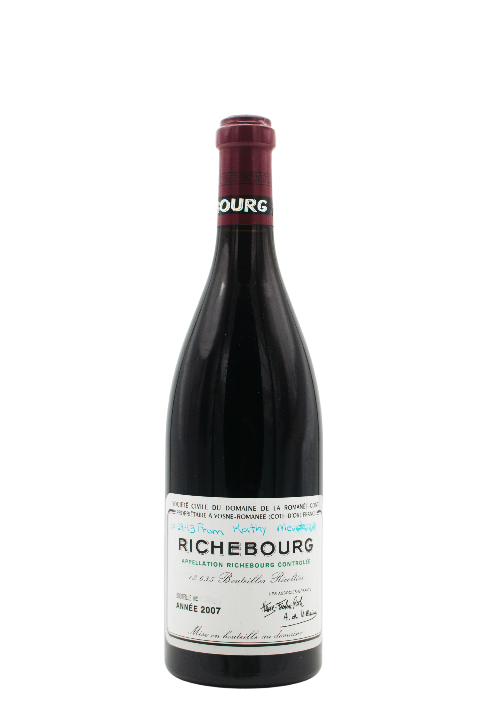 Domaine de la Romanee-Conti Richebourg Grand Cru [Writing on Label] 2007 750ml - 1