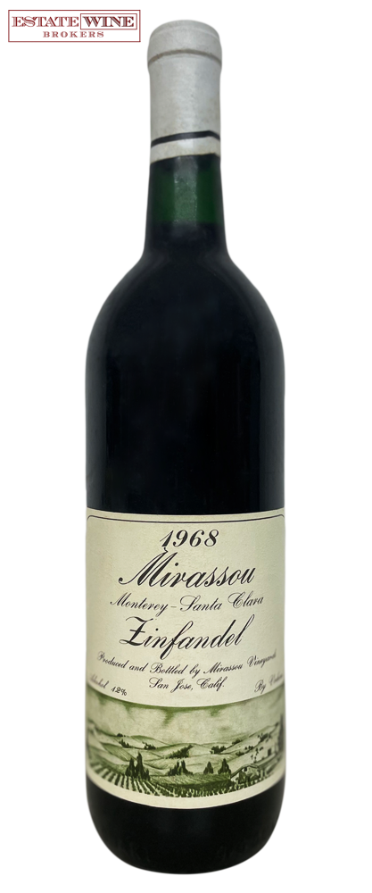 Mirassou Vineyards Zinfandel Monterey Santa Clara 1968 750ml - 1
