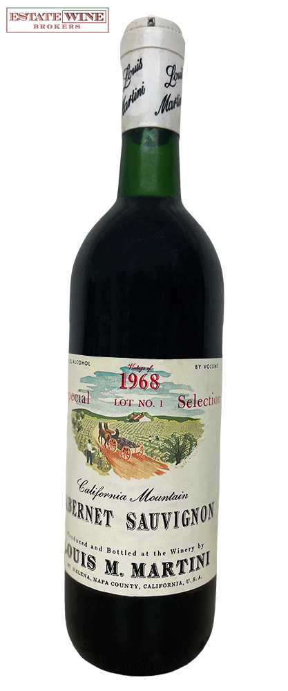 Louis M. Martini Cabernet Sauvignon California Mountain Special Selection Lot No.1 1968 750ml - 1