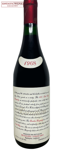 Beaulieu Vineyard Burgundy Napa Valley 1968 750ml - 1
