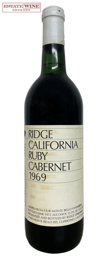 Ridge Ruby Cabernet California (Monte Bello Vineyard) 1969 750ml - 1