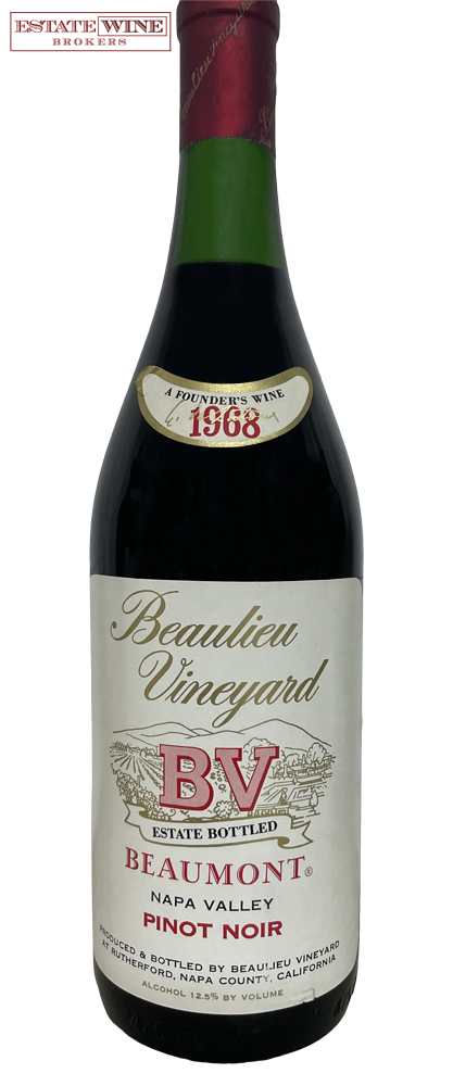 Beaulieu Vineyard Pinot Noir Beaumont Napa Valley 1968 750ml - 1