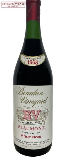 Beaulieu Vineyard Pinot Noir Beaumont Napa Valley 1968 750ml - 1