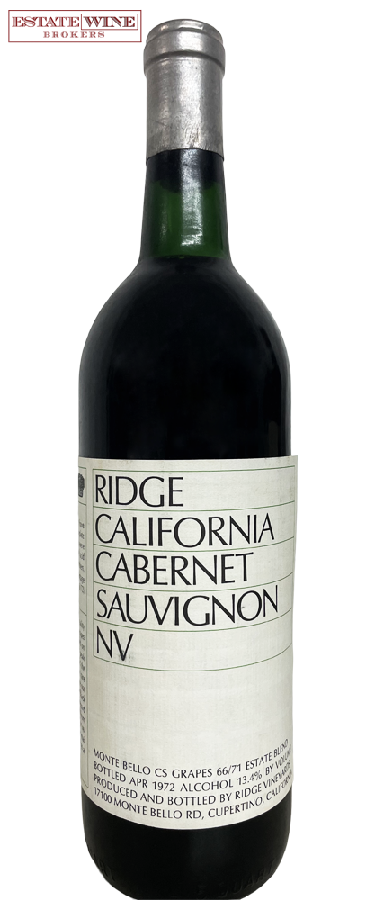 Ridge Cabernet Sauvignon California (Monte Bello Vineyard) (66 & 71 Estate Blend) NV 750ml - 1