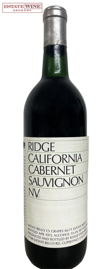 Ridge Cabernet Sauvignon California (Monte Bello Vineyard) (66 & 71 Estate Blend) NV 750ml - 1