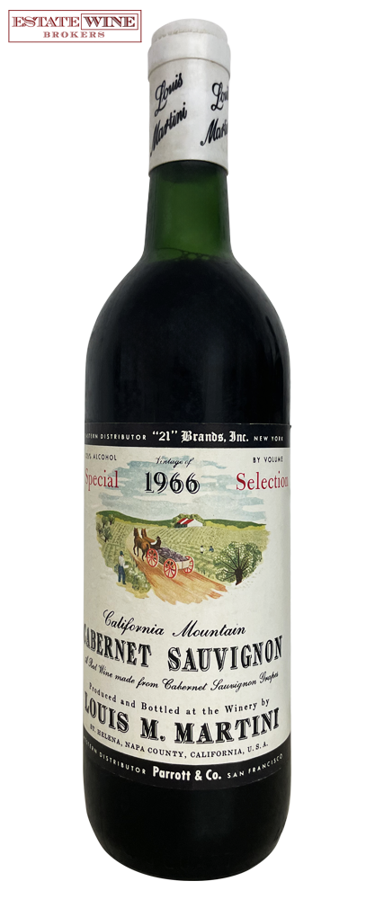 Louis M. Martini Cabernet Sauvignon California Mountain Special Selection 1966 750ml - 1