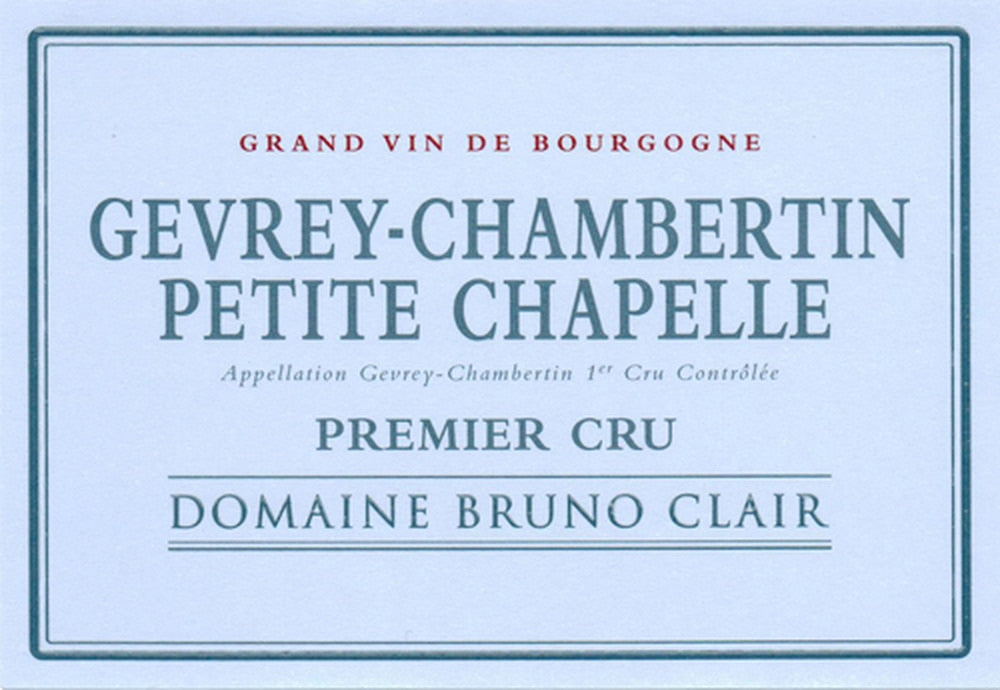 Bruno Clair Gevrey Chambertin Petite Chapelle 1er Cru [Ex-Domaine] 2016 750ml - 1