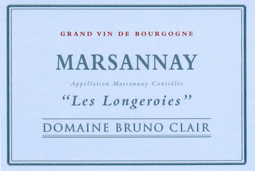 Bruno Clair Marsannay Les Longeroies 1996 750ml [Ex-Domaine] - 1
