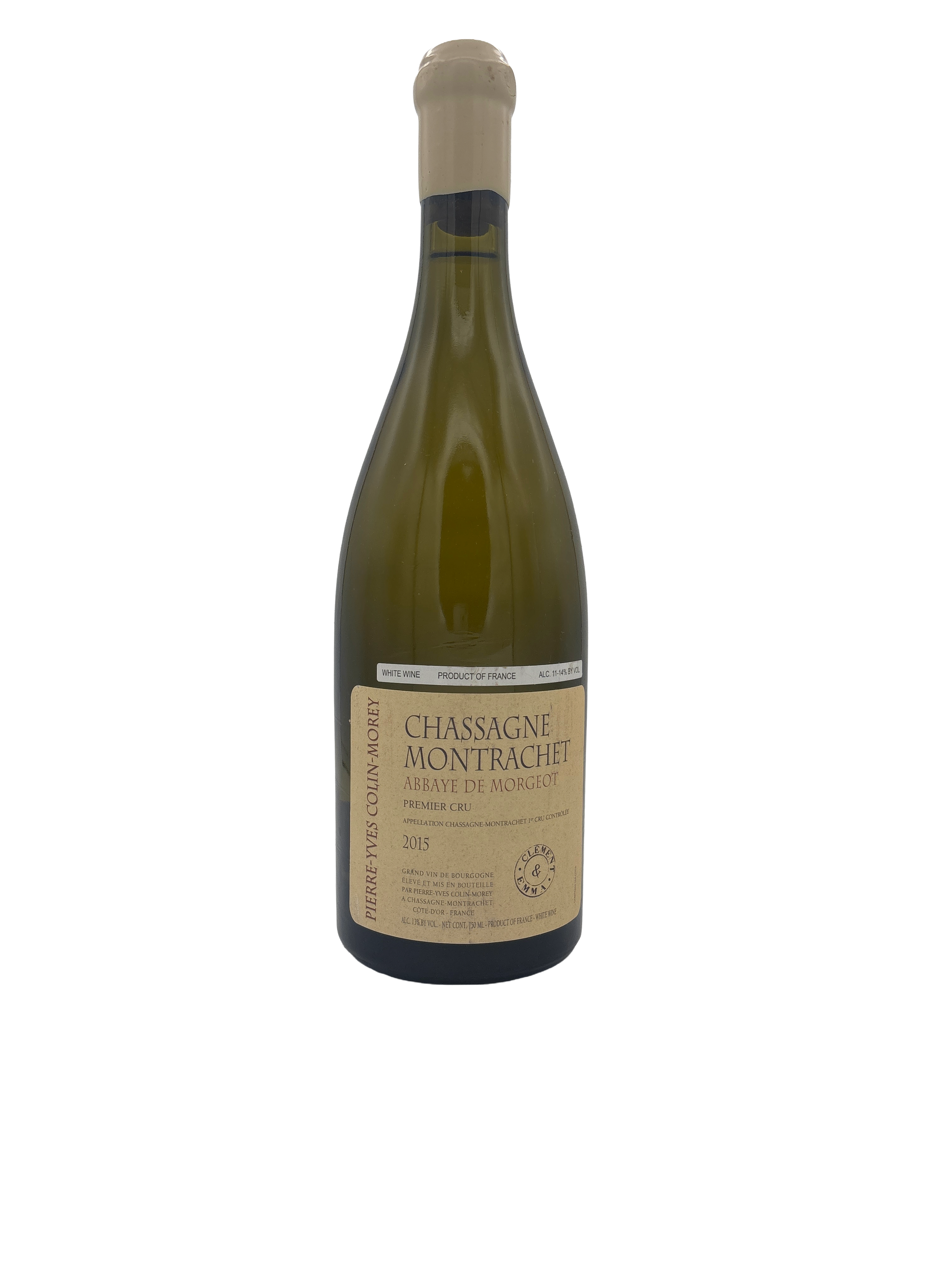 Pierre-Yves Colin-Morey Chassagne Montrachet Abbaye de Morgeot 1er Cru Cuvee Emma  2015 750ml - 1