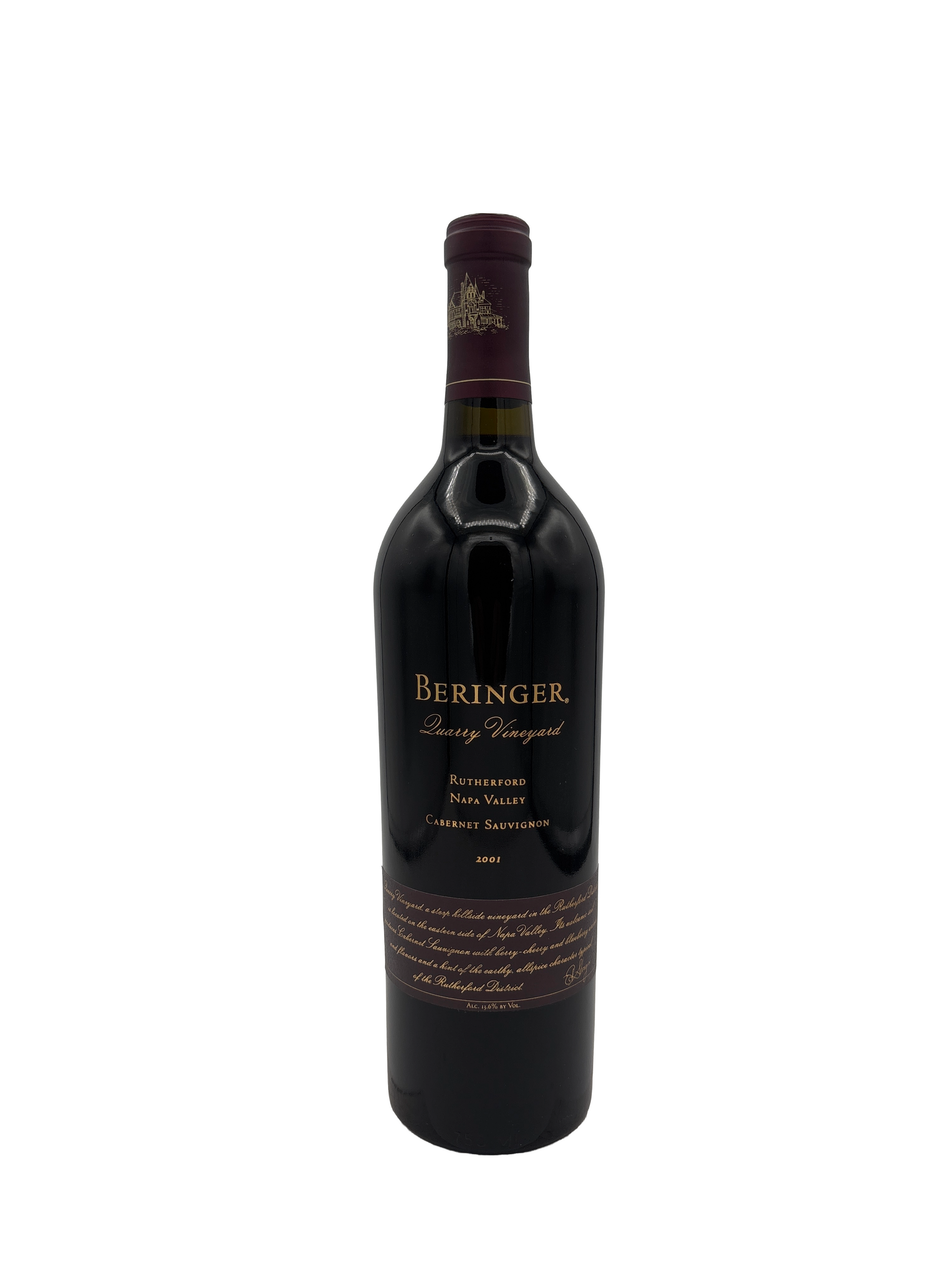 Beringer Cabernet Sauvignon Quarry Vineyard Rutherford 2001 750ml - 1