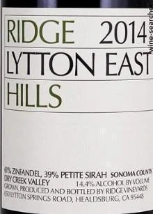 Ridge Lytton East Hills 2014 750ml - 1