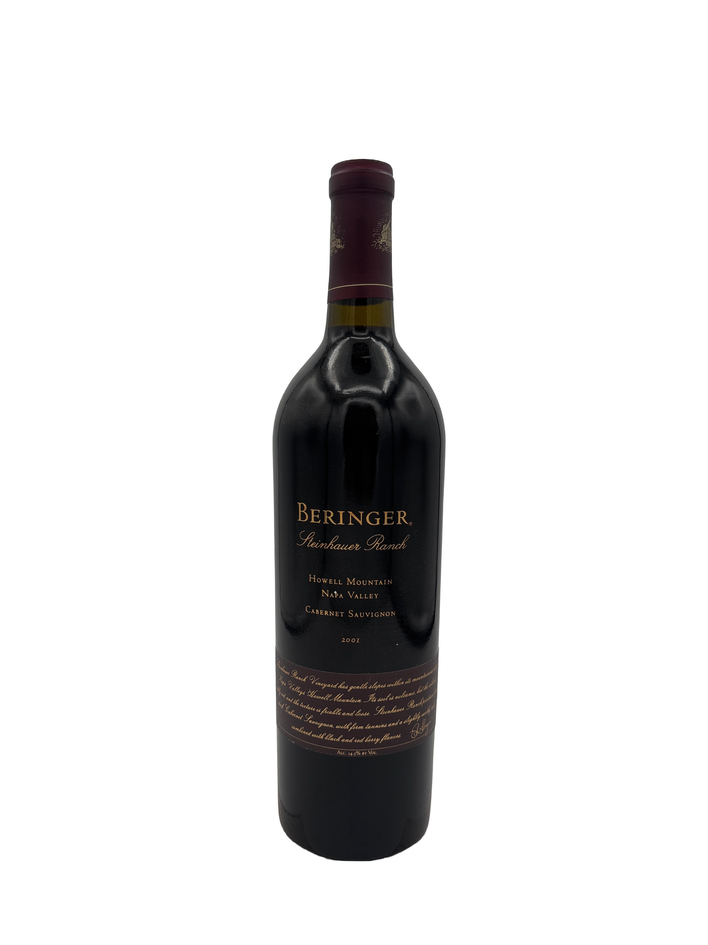 Beringer Cabernet Sauvignon Steinhauser Ranch Howell Mountain 2001 750ml - 1
