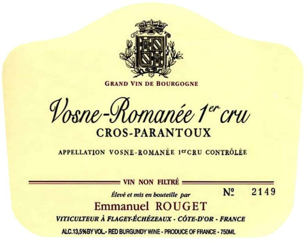 Emmanuel Rouget Vosne Romanee Cros Parantoux 1er Cru 2003 750ml - 1