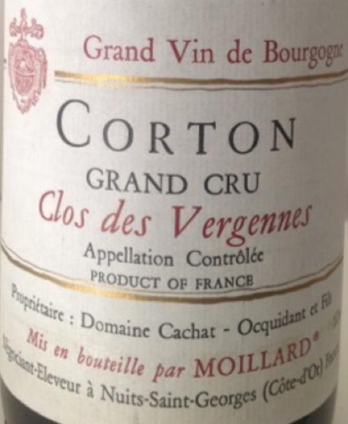 Domaine Cachat-Ocquidant et Fils Corton Clos des Vergennes Grand Cru Monopole 1985 750ml - 1