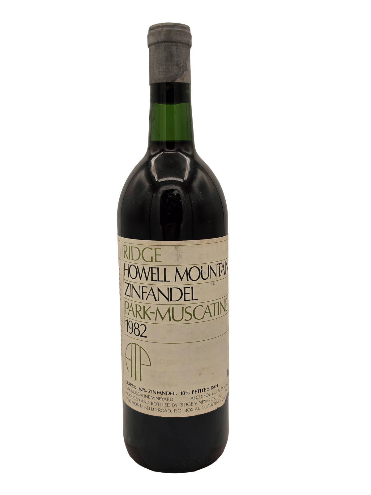 Ridge Vineyards Zinfandel Park-Muscatine Howell Mountain 1982 750ml