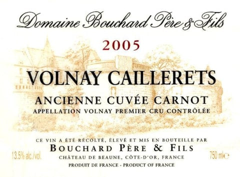 Bouchard Pere et Fils Volnay Caillerets 1er Cru Ancienne Cuvee Carnot 2005 750ml - 1