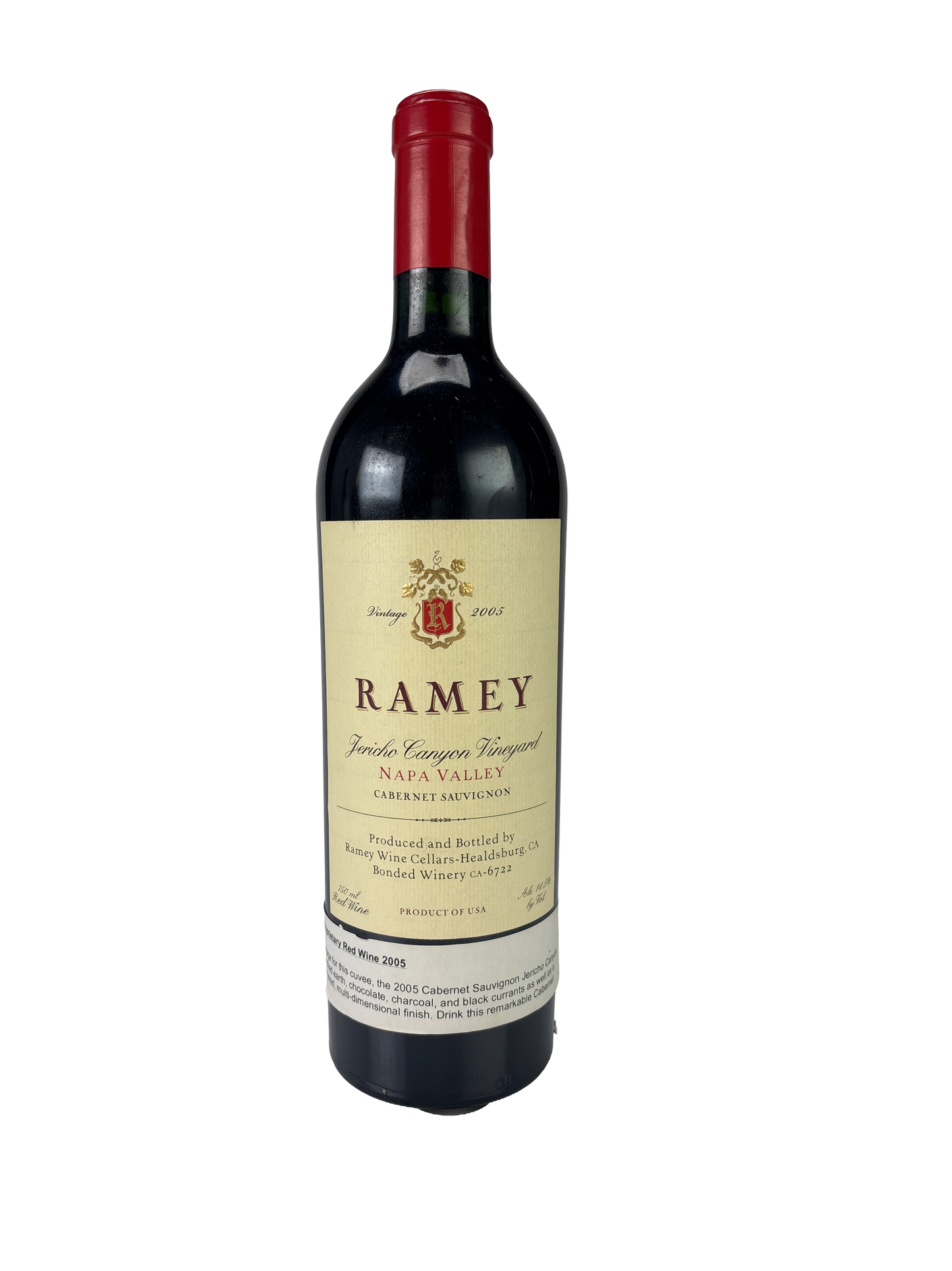 Ramey Red Jericho Canyon Vineyard Napa Valley 2005 750ml - 1