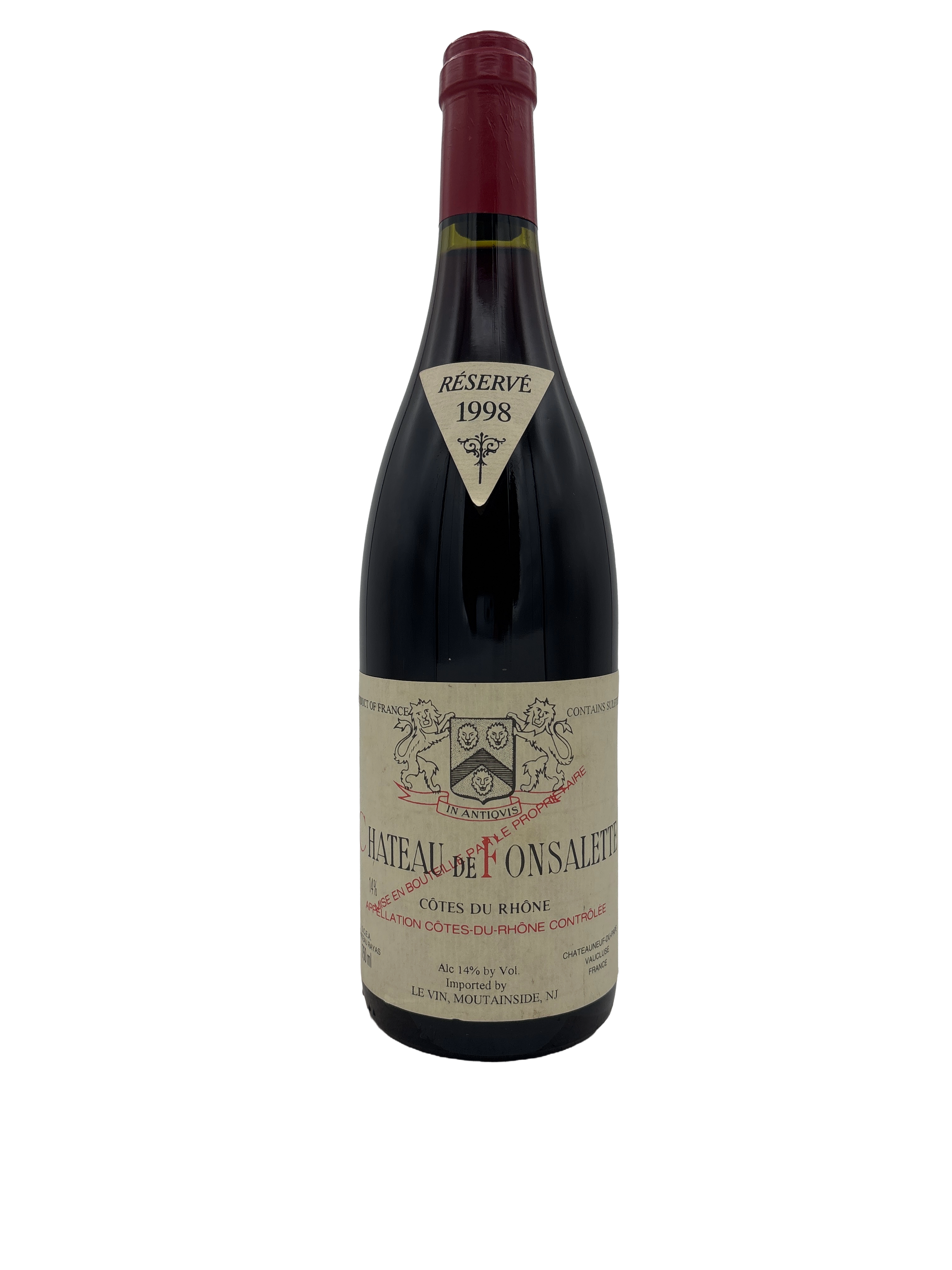Chateau Rayas Cotes du Rhone Fonsalette 1998 750ml - 1