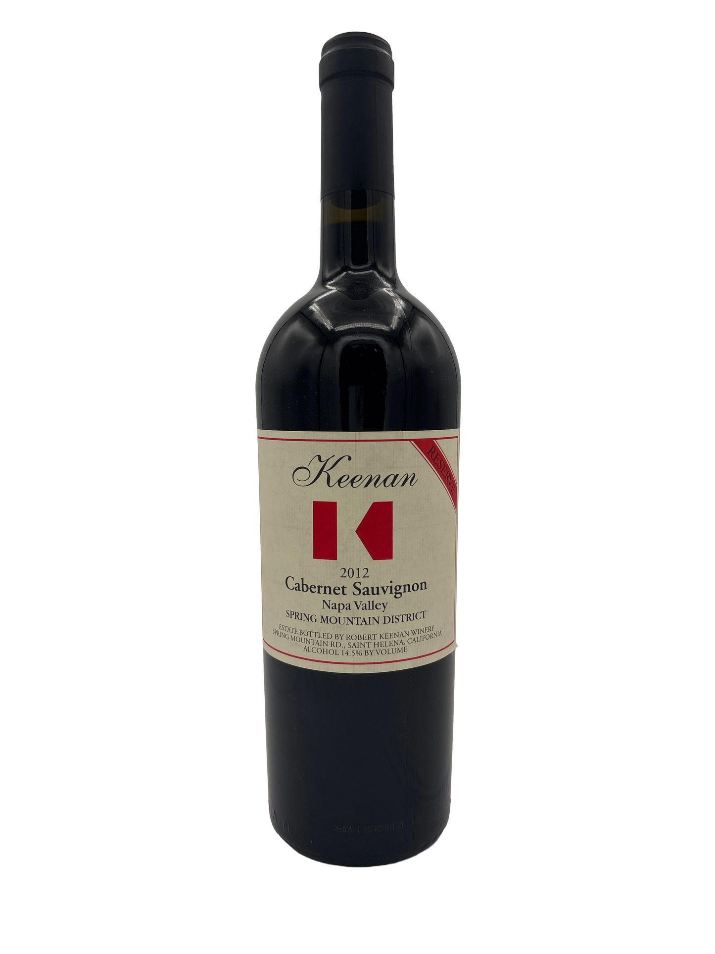 Robert Keenan Winery Cabernet Sauvignon Reserve Spring Mountain District 2012 750ml - 1