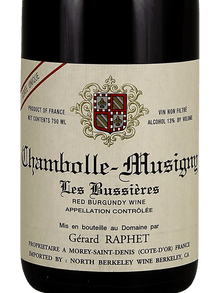 Gerard Raphet Cuvee Unique Chambolle Musigny Les Bossieres 2003 750ml - 1