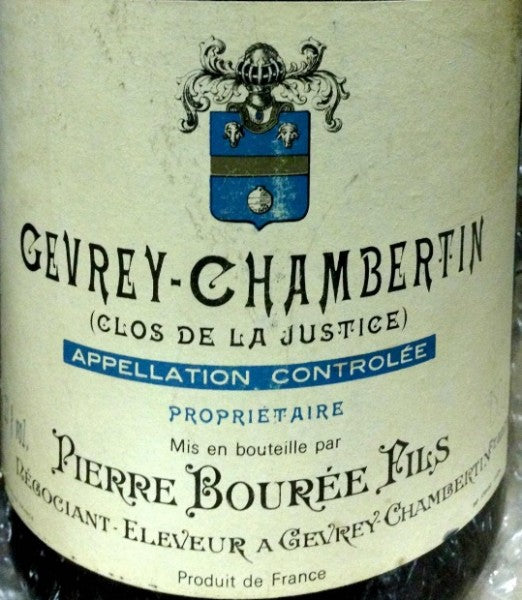 Pierre Bouree Fils Gevrey-Chambertin Clos de la Justice Monopole 1985 750ml - 1