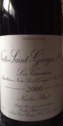 Nicolas Potel Nuits-Saint-Georges Les Vaucrains 1er Cru 2000 750ml [Cut Foil] - 1