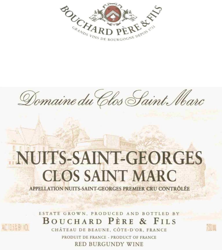 Bouchard Pere et Fils Nuits Saint Georges Clos St. Marc 1er Cru 2005 750ml - 1