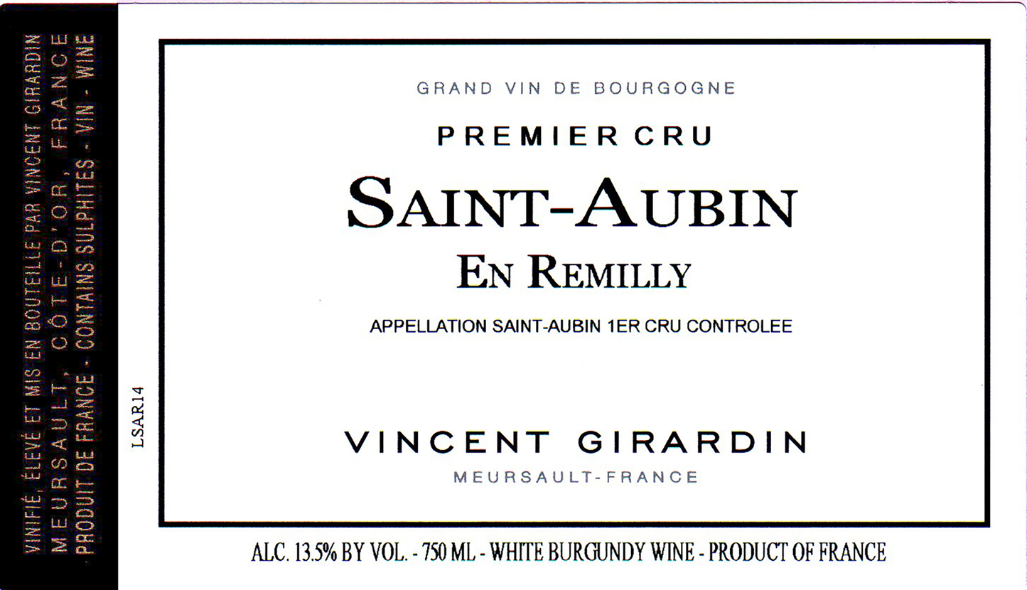 Vincent Girardin Saint Aubin En Remilly 1er Cru 2019 750ml - 1